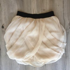 Sheer Blush Pink Tulip Bubble Skirt